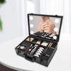 CeRaBuRET Large Makeup Train Case, Cosmetic Organizer Box with Lights