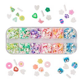 Spritewelry Slime Charms Nail Clay Charms Charms Phone Charms 3D Polymer Clay Flatback No-Hole Charms for Vase Filler DIY Crafts Nail Art Fashion Nail Care Cellphone Decoration