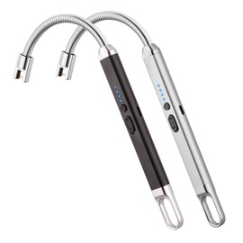 MEIRUBY MEIRUBY 2 Pack Lighter Electric Candle Lighter Birthday Gifts for Women Mom Wife Men, Long Electronic Rechargeable USB Lighter Arc Windproof Flameless Lighters for Candle Camping BBQ