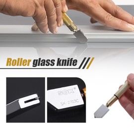 Glass Cutter with Golden Handle - Portable, Easy to Store, Durable for Home and Professional Use