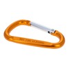 6 Pack Aluminum Multi-Color Carabiner Spring Clip Keychain (Orange, Large)