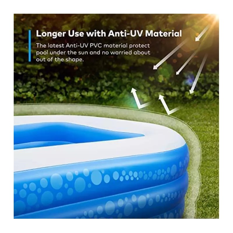 DREO Inflatable Swimming Pool, 95" X 56"X 21" Ball Pit,