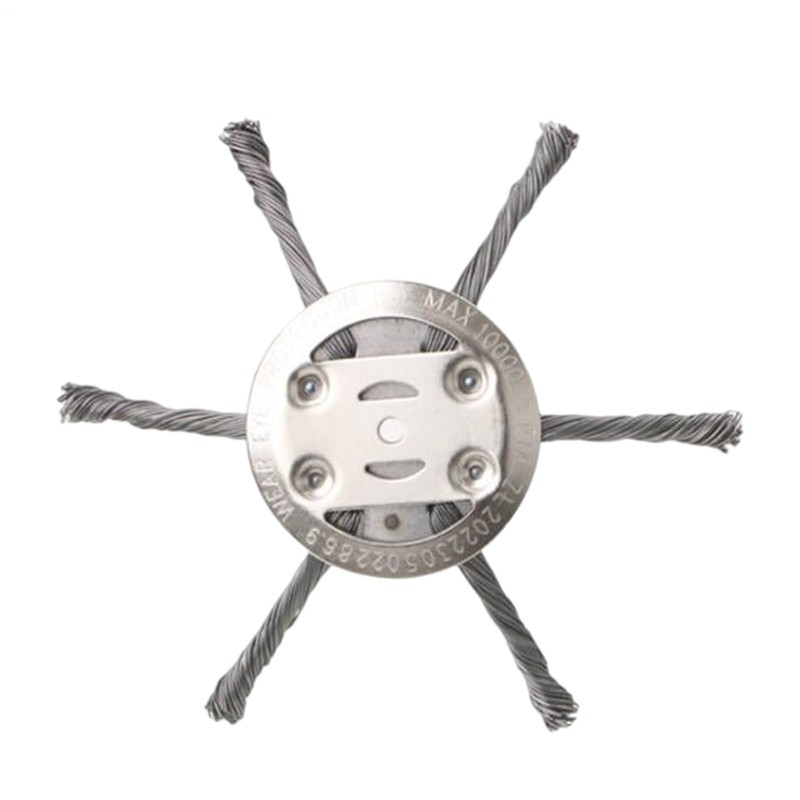Steel Wire Wheel Grass Trimmer, Weeds Cutter Replacement 6 Inch,