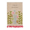 Mud Pie Life Embroidered Floral Towel, 21" x 14", Small,