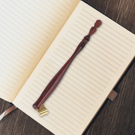 Handle Pen 17×2×1 English Calligraphy Wooden Dip Pen Handle Nib with Removable Metal Flange Pen Oblique Calligraphy Pen