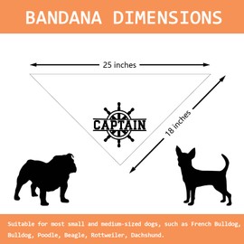Captain Pregnancy Announcement Adjustable Dog Bandana Pet Dog Triangle Scarf for Dog Lover Baby Reveal Ideas Birthday Decorations Photo Props for Large Medium Small Dog