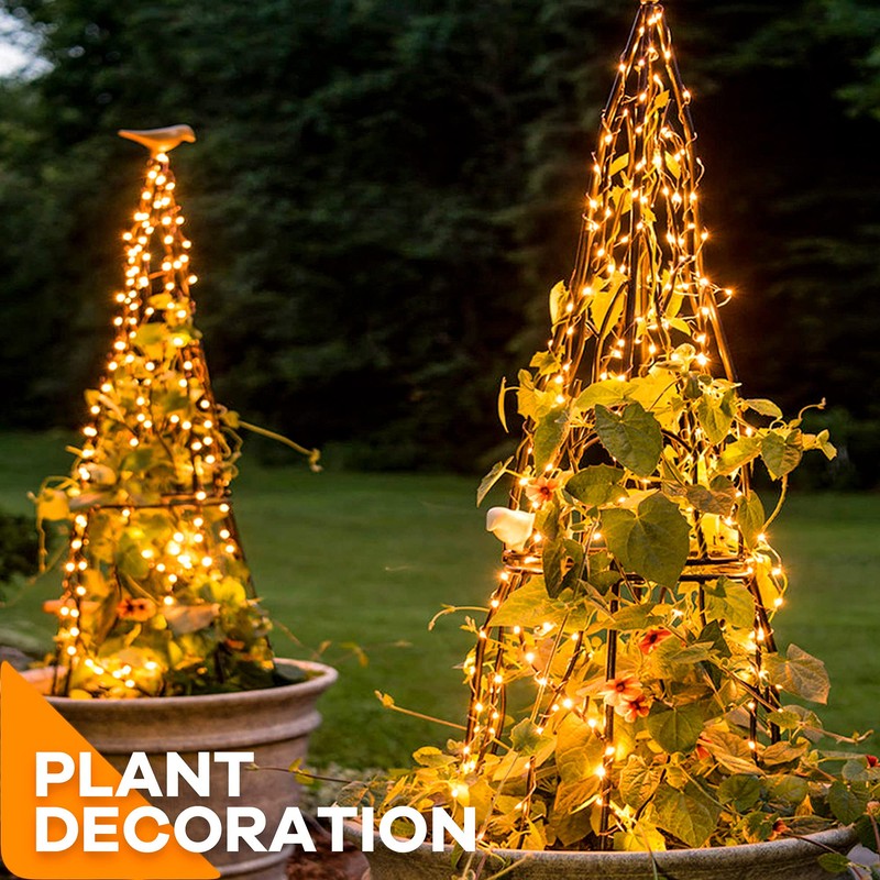 Twinkle Club 10 Strands 200 LED Firefly Bunch Lights, Waterproof,
