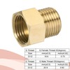 sourcing map Brass Check Valve, G1/2 Male Female Thread 24x27mm