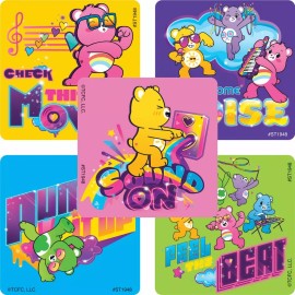 smile makers 25 Care Bears Make Some Noise Stickers Party Favors Teacher Supply rewards