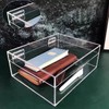4 Pcs Transparent Plastic Hinges - Acrylic Piano Hinge Self-Adhesive