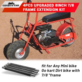 Upgraded 4Pcs 8 Inch 7/8 Frame Extension fit for Coleman CT100U CC100X CT200U CT200U-EX for Baja Doodle Bug DB30,for Racer 97cc Mini Bike, Any Mini bike Go kart Dirt bike with 7/8 "frame