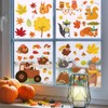 KIKISML 75 PCS Fall Thanksgiving Window Clings Stickers, 6 Sheets