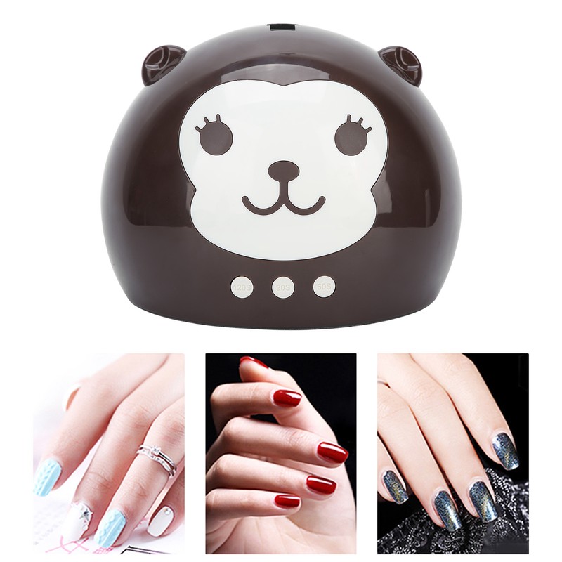Cute Cartoon Monkey UV LED Nail Dryer 36W Gel Polish