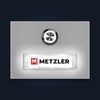 Metzler Doorbell in White, Interchangeable Name Plate, Powder-Coated in RAL
