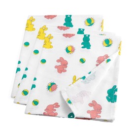 PILL THING Baby Hospital Receiving Swaddle Blankets for Newborn Babies - Original Bunny Design Breathable Cotton - Durable Hospital Quality - Generous 36x40 Size (Bunnyland, 3 Pack)