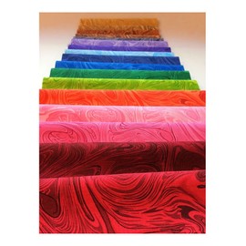 2.5 inch Rainbow Swirl Jelly Roll 100% Cotton Fabric Quilting Strips