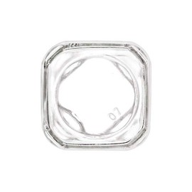 Nakpunar 12 pcs Victorian Square Glass Jars with Plastisol Lined Lids (6 fl oz, White)