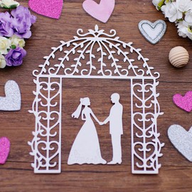 Wedding Couples Metal Die Cuts, Wedding Couples Cutting Dies Cut Stencils Card Paper Craft DIY Template Metal Cutting Dies Album Embossing Paper Dies for Card Making Scrapbooking