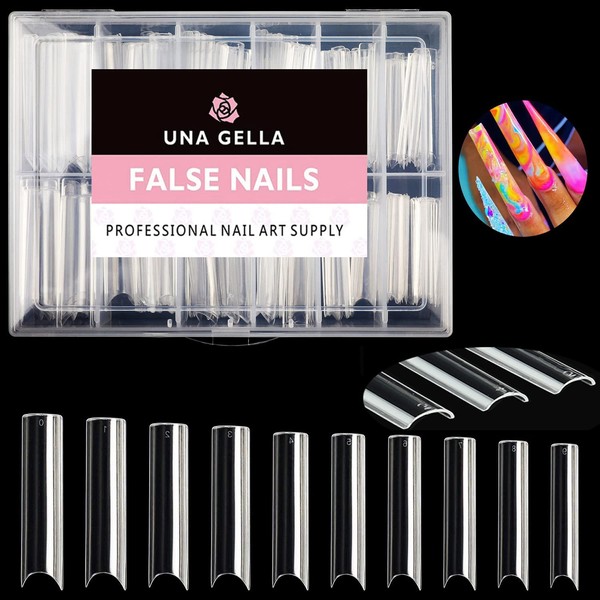 UNA GELLA Tapered Square Nail Tips XXL 216 PCS No