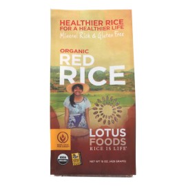 UD_Lotus Foods Heriloom Bhutan Red Rice Case of 6-15 Oz Long Grain Glutinous Brown Rice Other Names Riz