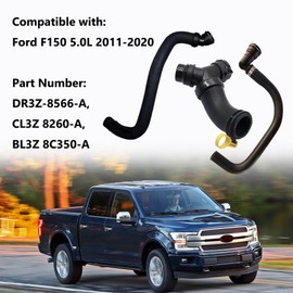 GXARTS Upper Radiator Hose Y-Connector Lower Degaus CL3Z 8260-A DR3Z-8566-A BL3Z 8C350-A Compatible with Ford F150 5.0L 2011 2012 2013 2014 2015 2016 2017 2018 2019 2020