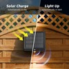 Solar Outdoor Lights Motion Sensor LED Powered Fence Lights, Warm
