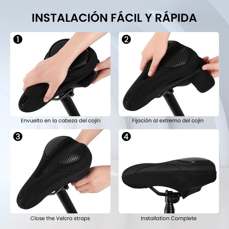 Funda de Asiento de Silicona Espesada para Bicicletas, Ajuste para