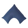 HOMESCAPES Luxury Soft Linen V Shaped Pillowcase Plain Navy Blue