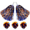 Hooshing 5PCS Blue and Orange Pom Poms Cheerleading Shaker and