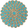 Handmade Beaded Placemat - 13” Round Dining Table Charger |
