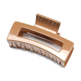 QinGoo Medium Coffee Hair Claw Hair Clip, Firm, Hair Clip, Hair Accessory, Cute, Stylish, Ladies, Korean, 1 Piece (3.5 x 1.9 inches (8.8 x 4.8 cm), Coffee)