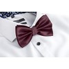 BomGuard Mens Adjustable Bow Tie Pre-Tied with Hook Closure, Suit