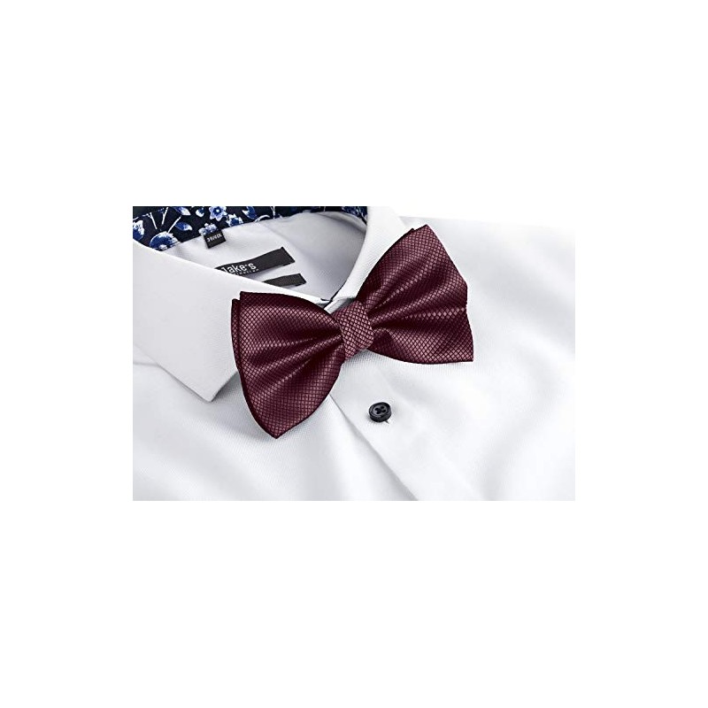 BomGuard Mens Adjustable Bow Tie Pre-Tied with Hook Closure, Suit