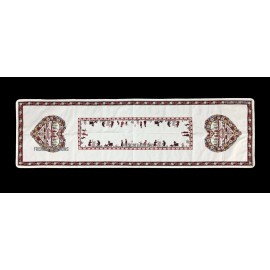 Tissus Toselli French Jacquard Woven Table Runner Edelweiss Country Alps  Made In France