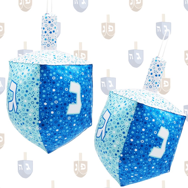 The Dreidel Company 2 Foot Hanukkah Inflatable Dreidel, Chanuka Party