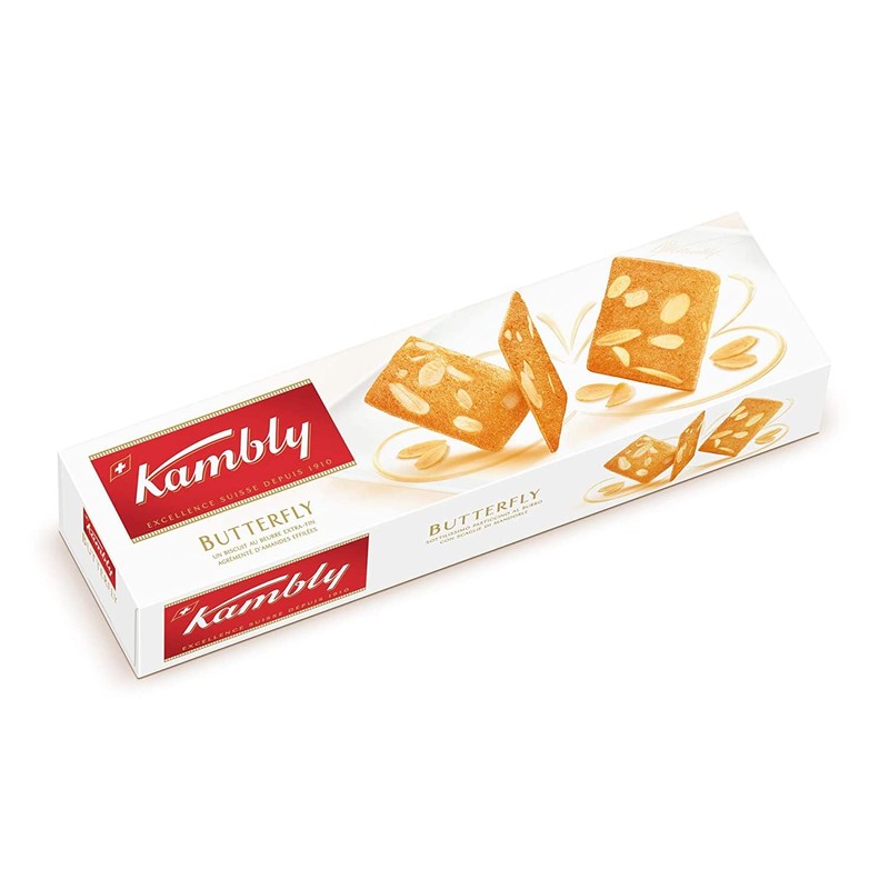 Kambly DeLuxe Swiss Cookies - BUTTERFLY - 100gr / 3.52oz
