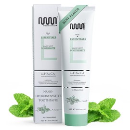 MasterMedi Nano Hydroxyapatite Whitening Toothpaste with Xylitol – Fluoride & SLS Free, Remineralizing Formula for Sensitive Teeth, Enamel Repair & Strength, Magic Mint, 4 oz (Pack of 1)