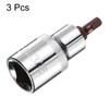 QUARKZMAN 3 Pieces 3/16" Hex Bit Socket 1/2" Square Drive