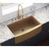 Ruvati Kitchen Sink Strainer Drain Assembly - Satin Brass Matte