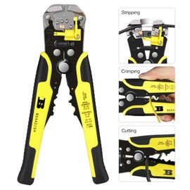 Wire Stripper, Automatic 0.2-6.0 mm² / 24-10 AWG, 3-in-1 Multifunctional Wire Stripper, Cutting Pliers for Stripping, Cutting and Crimping