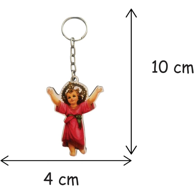 Recuerdos Divino Niño Jesús – 20 Llaveros MDF con Tarjeta
