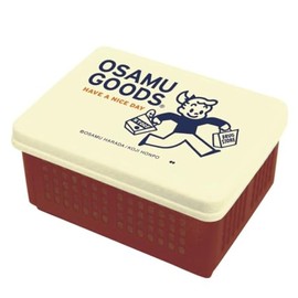 Osamu Goods by Dai Nishi OSAMU GOODS Lunch Series "Have a Nice Day" Sandwich Case Osamu Goods [Assembled] 5.4 x 4.2 x 2.9 inches (138 x 106 x 73 mm)/[Folded] 5.4 x 4.2 x 0.6 inches (138 x 106 x 16 mm