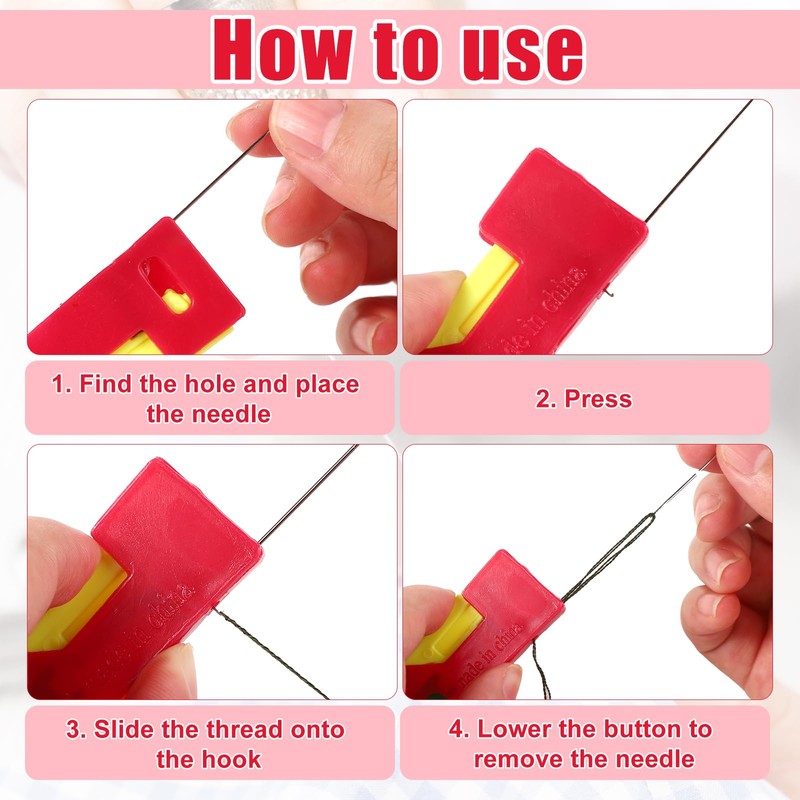 8pcs Automatic Needle Threader, Sewing Machine Auto Needle Threader Random