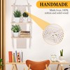 Barydat 2 Pack Macrame Wall Hanging Shelf 2 Tier Handmade