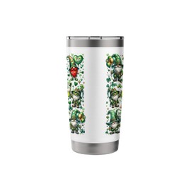 Funny St Patricks Day Drinking Accessories Green Beer Gnome Stainless Steel Insulated Tumbler