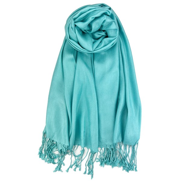 Plum Feathers Premium Solid Color and Metallic Fashion Scarf, Womens