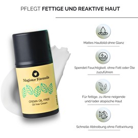 Mattifying Face Cream 50 ml Moisturising Cream Face Oily Skin Blemished Skin Anti Pimples Anti-Acne Care Oil-Free Face Cream Women & Men Day Cream Face Moisturiser