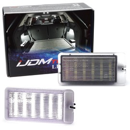 iJDMTOY Xenon White 18-SMD Full LED Trunk Cargo Area Lights Compatible With Nissan 2018-up Leaf Kicks Juke, 2014-19 Versa Note, Replace OEM Incandescent Trunk/Luggage Compartment Lamps