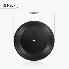 PATIKIL Pack of 12 Blank Vinyl Record 12 Inch CD Fake Vinyl Records for Wall Aesthetic Decor for Room Rock Party DIY Decoration Black