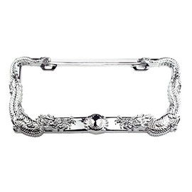 CLA Dragon Metal License Plate Frame - Chrome